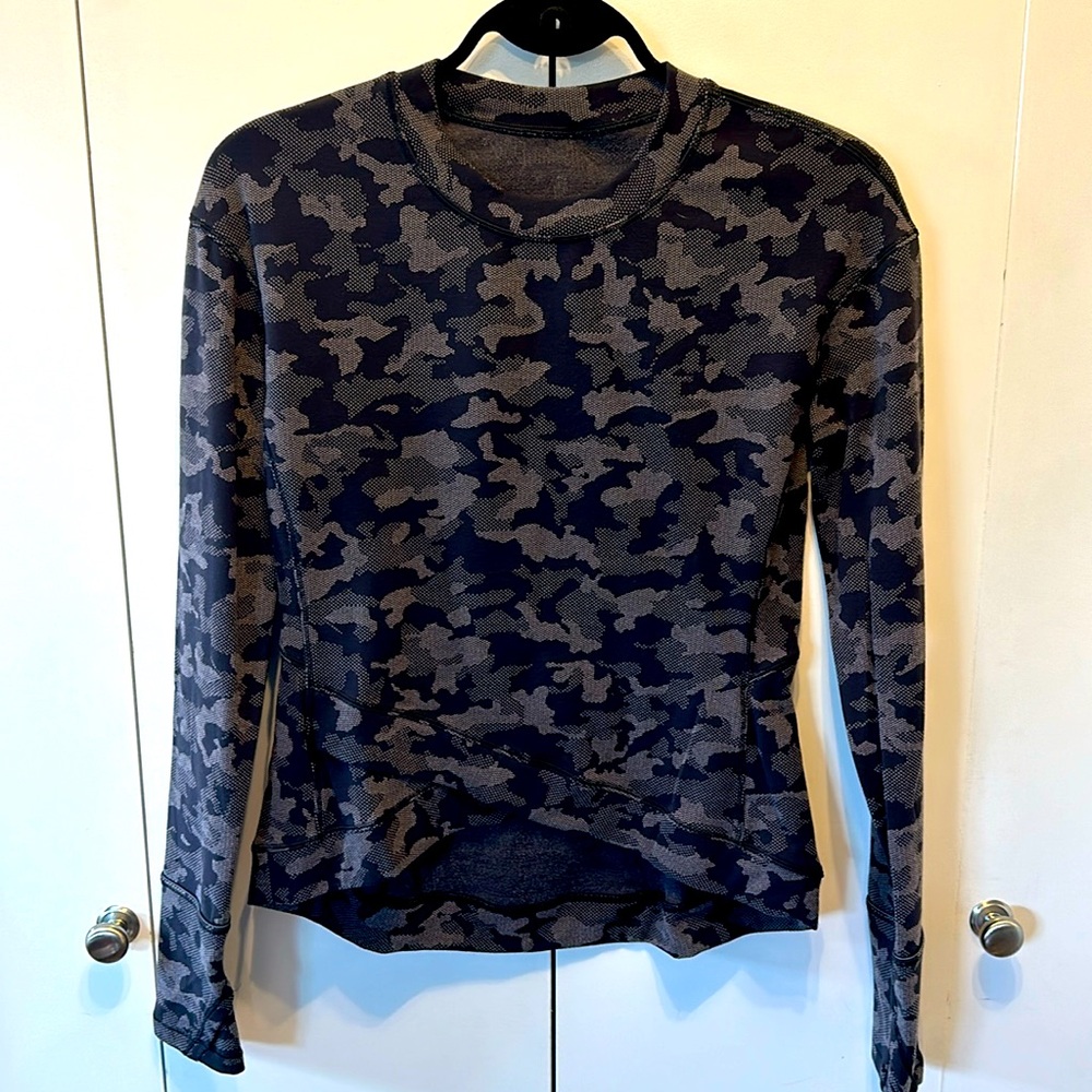 Lululemon Close to Crossing LS Rulu - Heritage Camo Jaquard Black Lunar Rock